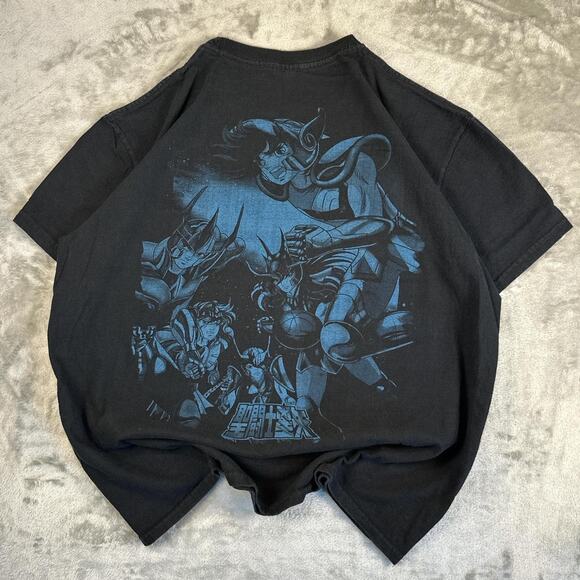 Saint Seiya Vintage 90s T-Shirt Double-Sided Print Codigo Cotton XG Rare XL b25 - Picture 2 of 6